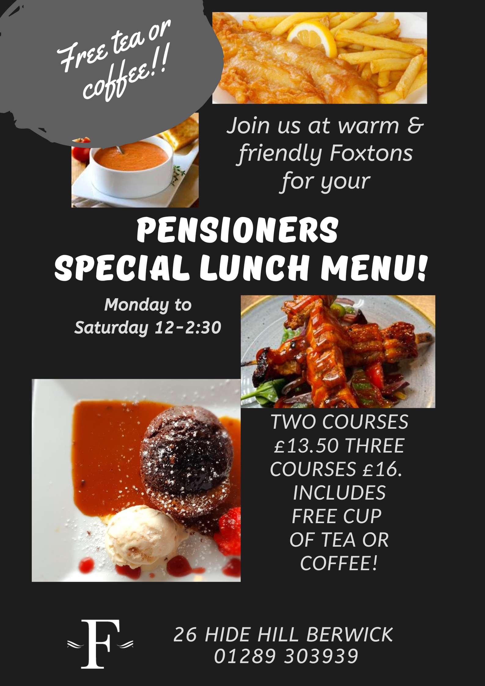 Pensioners Special Lunches