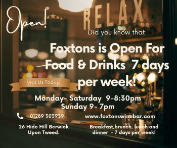 Open 7 days for food!